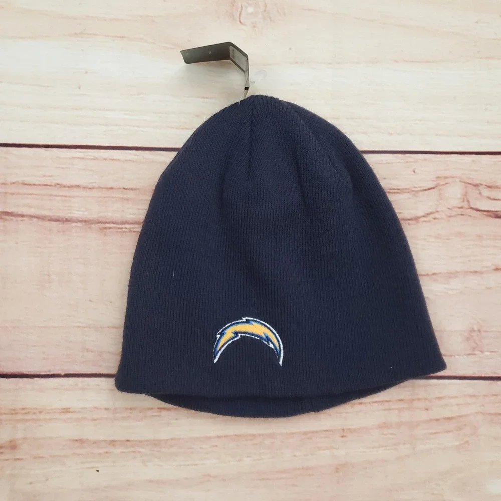 Los Angeles Chargers Hat Cap Beanie One Size Blue Yellow Football Mens Reebok A4
